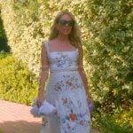 Sutton’s white floral maxi dress on The Real Housewives of Beverly Hills