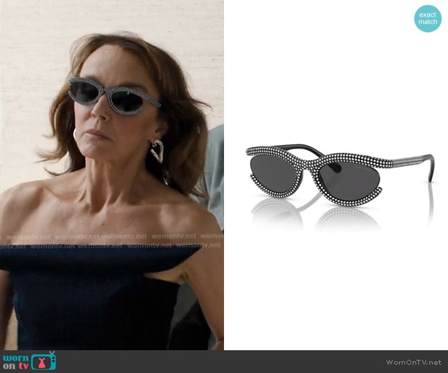 Swarovski SK6006 Sunglasses worn by Sylvie (Philippine Leroy-Beaulieu) on Emily in Paris