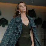 Sylvie’s printed coat and sheer dress on Emily in Paris