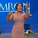 Tamron's pink ruched one shoulder dress on Tamron Hall Show
