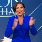 Tamron's blue double breasted blazer on Tamron Hall Show