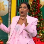 Tamron’s pink double breasted blazer on Tamron Hall Show
