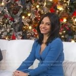 Dr. Tara Narula’s blue ribbed cardigan dress on Good Morning America