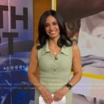 Dr. Tara Narula’s green sleeveless knit dress on Good Morning America