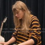 Taylor Swift’s yellow striped sweater on The End of an Era