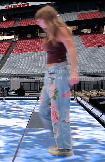 Taylor Swift's floral jeans on The End of an Era