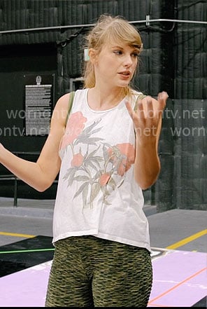 Taylor Swift's rose graphic tank top on The End of an Era