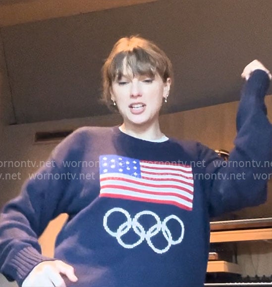 Taylor Swift’s USA flag sweater on The End of an Era