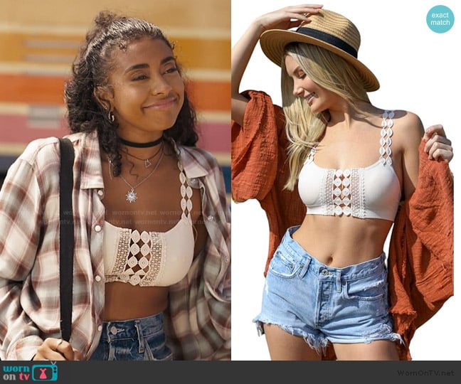 Amira’s white bralette on Bel-Air Amira’s white bralette on Bel-Air