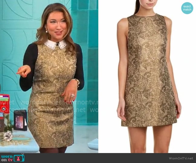 Ted Baker Embellished Collar Sparkle Sweater worn by Courtney Cason on CBS Mornings