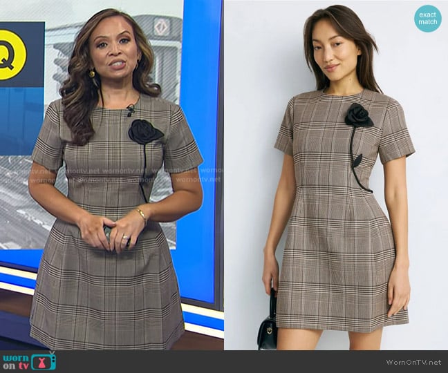 Ted Baker Lisa Plaid Mini Dress worn by Adelle Caballero on Today