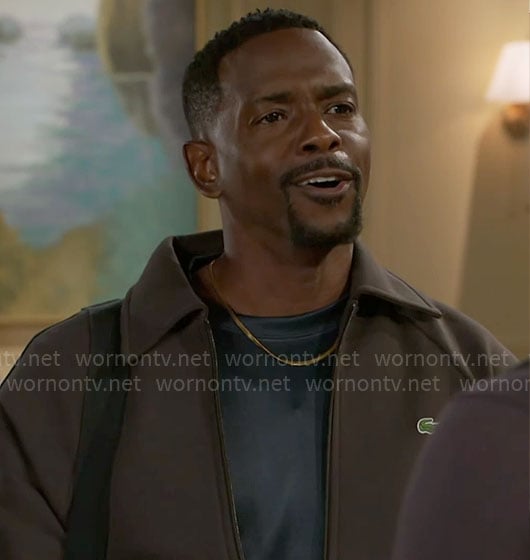 Ted’s brown track jacket on Beyond the Gates