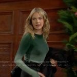 Tessa’s green ombre top on The Young and the Restless