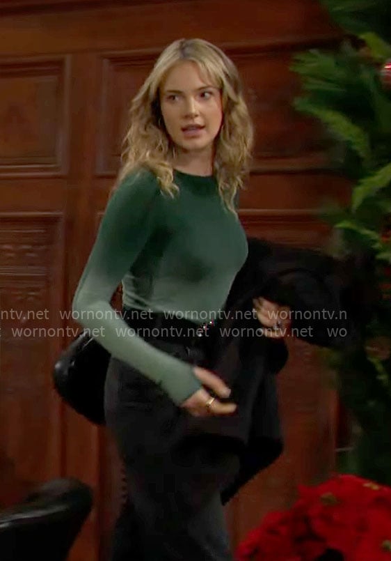 Tessa's green ombre top on The Young and the Restless