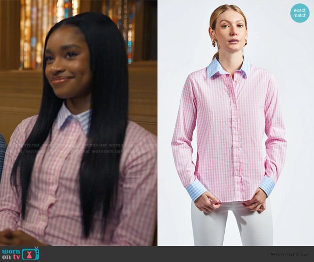 The Shirt by Rochelle Behrens The Icon Shirt in Large Check worn by Ashley Banks (Akira Akbar) on Bel-Air