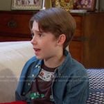 Thomas’s brown vehicle print tee on Days of our Lives