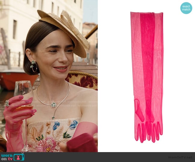 Thomasine Gloves Ombre Gloves worn by Emily Cooper (Lily Collins) on Emily in Paris