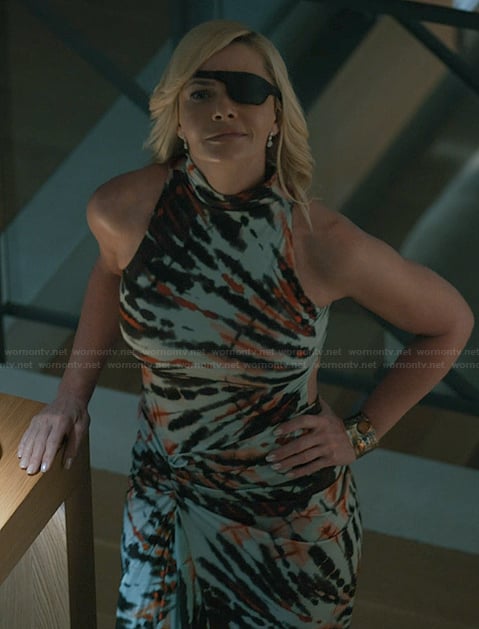 Tiff's tie dye sleeveless dress on Elsbeth