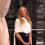 Toni Collette’s white tie sleeve top on Today