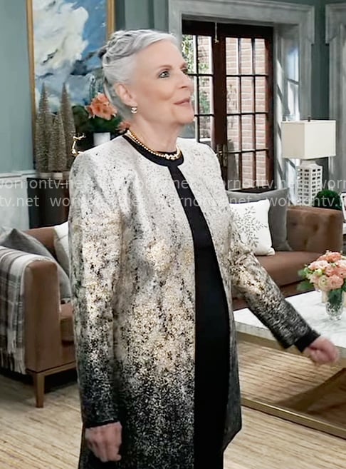 Tracy’s metallic ombre jacket on General Hospital