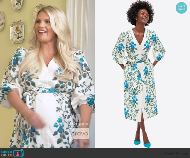 Tuckernuck  Cerulean Vine Cotton Poplin Lachlan Dress worn by Madison LeCroy on Southern Charm