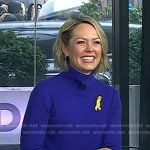 Dylan’s purple ribbed turtleneck sweater on Today