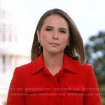 Elizabeth's red tweed jacket on Good Morning America