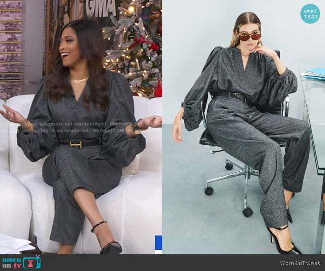 Vanessa Bruno Bell Blouse and David Trouser worn by Morgan Norwood on Good Morning America