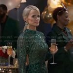 Vanessa’s green beaded NYE dress on Beyond the Gates