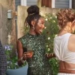 Venita's green sequin dress on Southern Charm