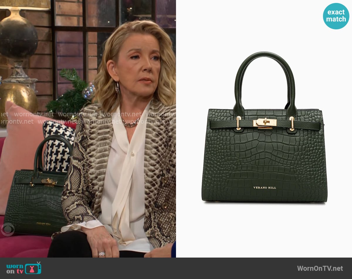 Nikki’s green bag on The Young and the Restless