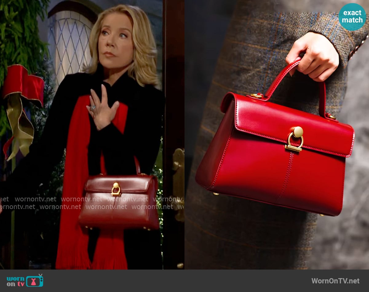 Verano Hill Maryana Handbag worn by Nikki Reed Newman (Melody Thomas-Scott) on The Young and the Restless
