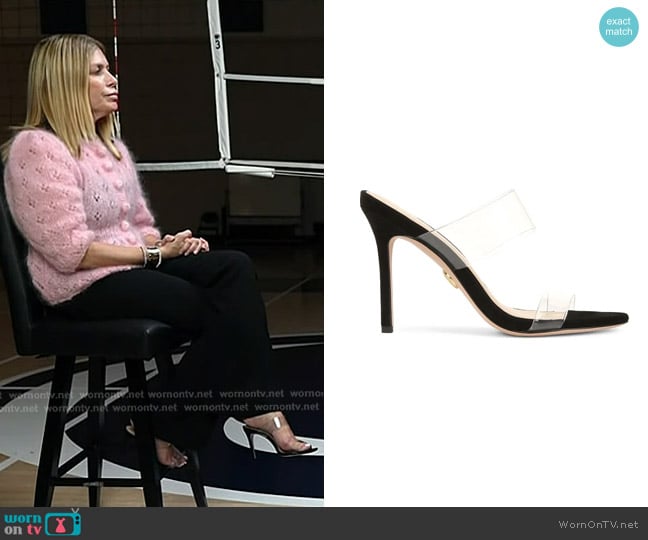 Veronica Beard Asha Sandal in black clear worn by Jill Martin on Today