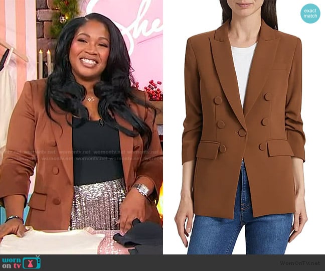 Veronica Beard Tomi Double-Breasted Jacket worn by Gabrielle Richards on Sherri