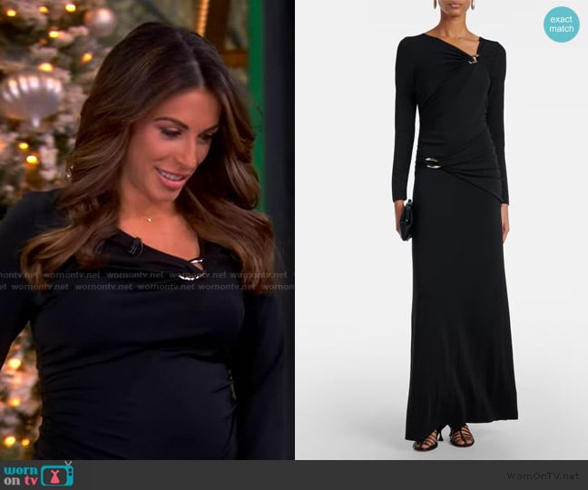 Alyssa’s ring detail dress on The View Alyssa’s ring detail dress on The View