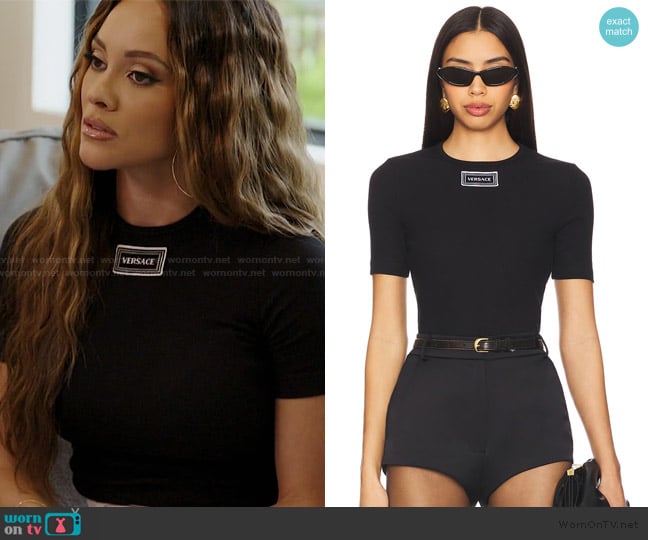 Versace Underwear T-Shirt worn by Ashley Darby on The Real Housewives of Potomac