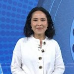 Vicky’s white cardigan on Today