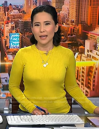 Vicky's yellow sweater on NBC News Daily