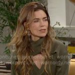 Victoria’s green cutout sweater on The Young and the Restless