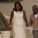 Viv’s white sleeveless cutouts dress on Bel-Air