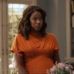 Viv’s orange ribbed dress on Bel-Air
