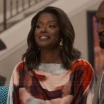 Viv’s abstract print top and pants on Bel-Air