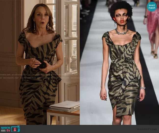 Vivienne Westwood Fall 2015 Collection worn by Sylvie (Philippine Leroy-Beaulieu) on Emily in Paris