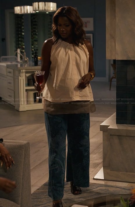 Viv's paisley print jeans on Bel-Air