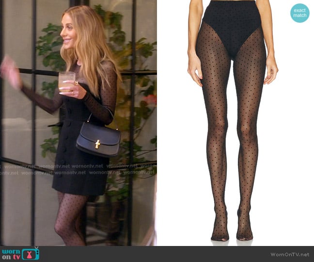 Dorit’s black polka dot tights on RHOBH Dorit’s black polka dot tights on RHOBH