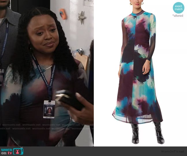 Whistles Mesh Midi Dress worn by Janine Teagues (Quinta Brunson) on Abbott Elementary