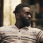 Geoffrey’s white striped shirt on Bel-Air