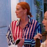 Whitney’s multicolor striped shirt on The Real Housewives of Salt Lake City