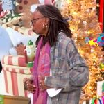 Whoopi’s plaid splatter print shirt on The View