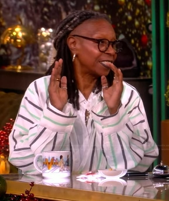 Whoopi’s striped blouse on The View